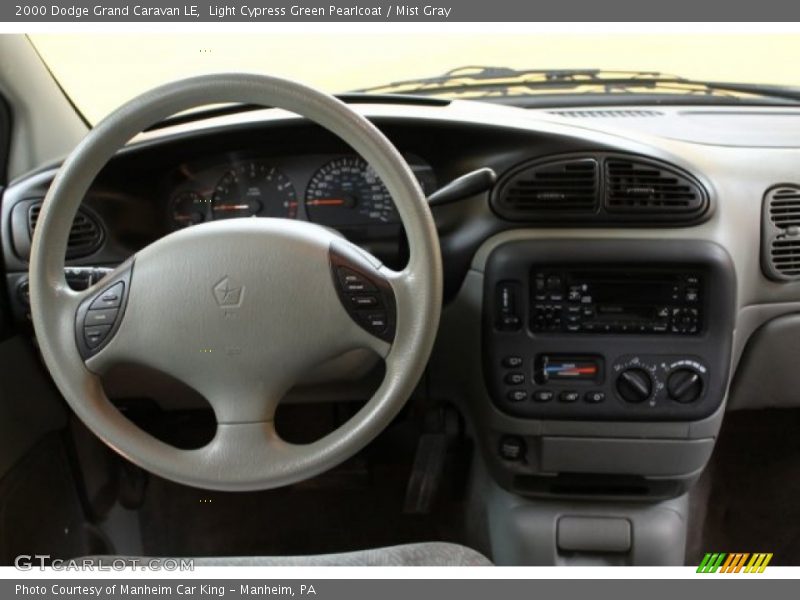 Light Cypress Green Pearlcoat / Mist Gray 2000 Dodge Grand Caravan LE