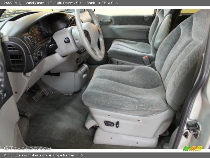 Light Cypress Green Pearlcoat / Mist Gray 2000 Dodge Grand Caravan LE