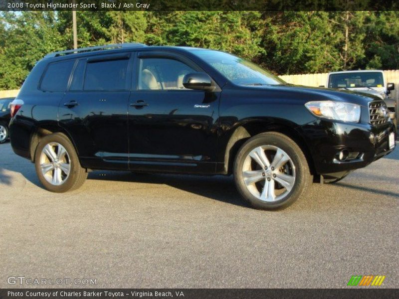 Black / Ash Gray 2008 Toyota Highlander Sport