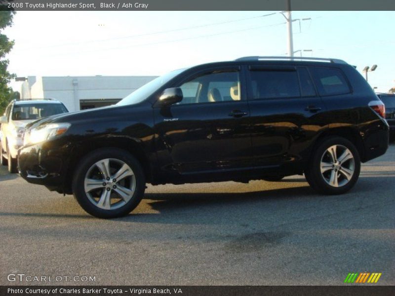 Black / Ash Gray 2008 Toyota Highlander Sport