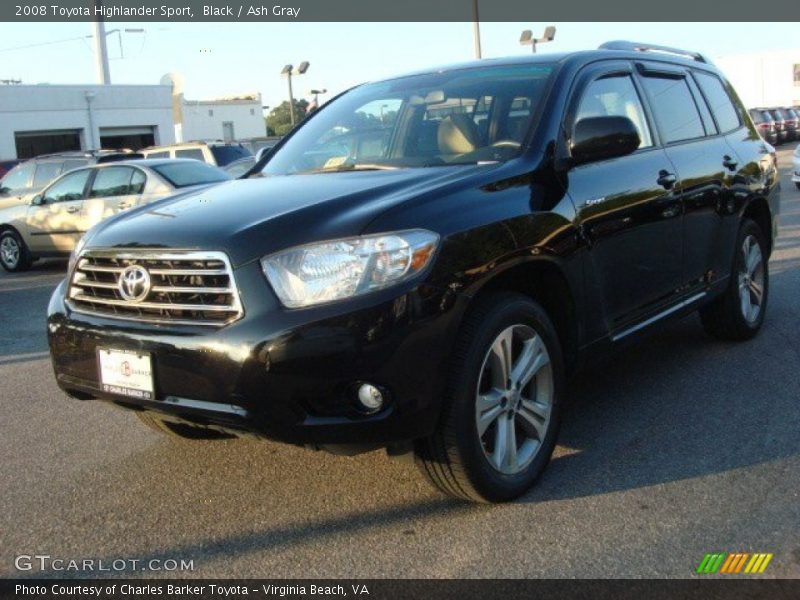 Black / Ash Gray 2008 Toyota Highlander Sport