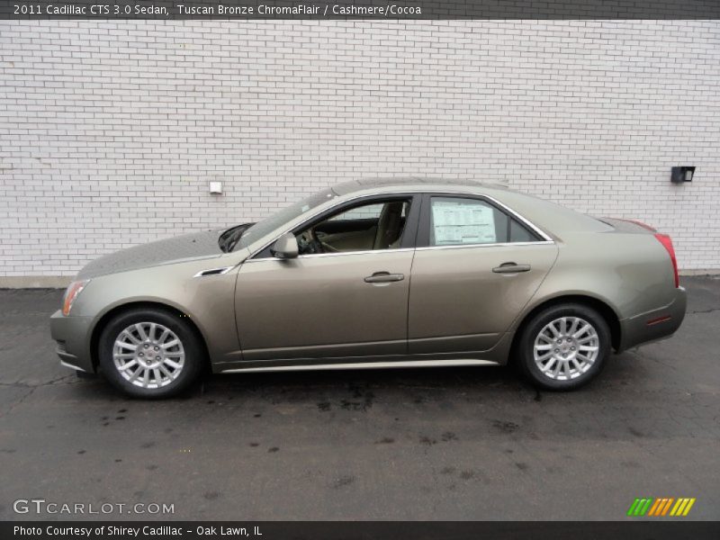 Tuscan Bronze ChromaFlair / Cashmere/Cocoa 2011 Cadillac CTS 3.0 Sedan