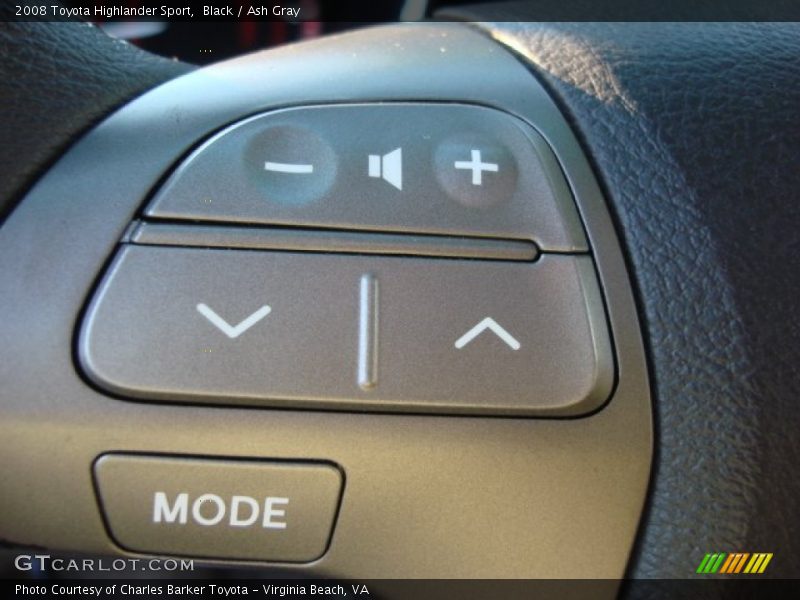 Black / Ash Gray 2008 Toyota Highlander Sport