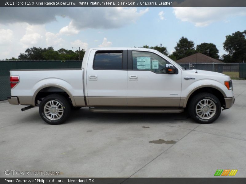White Platinum Metallic Tri-Coat / Chaparral Leather 2011 Ford F150 King Ranch SuperCrew