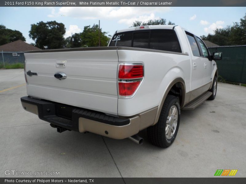 White Platinum Metallic Tri-Coat / Chaparral Leather 2011 Ford F150 King Ranch SuperCrew