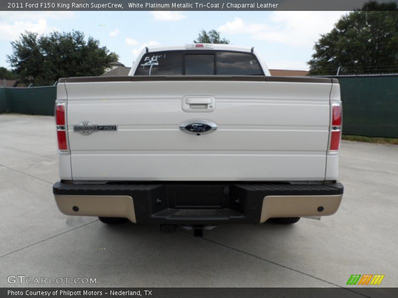 White Platinum Metallic Tri-Coat / Chaparral Leather 2011 Ford F150 King Ranch SuperCrew