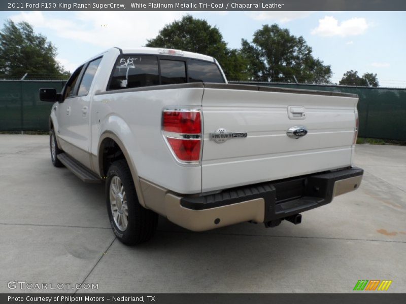 White Platinum Metallic Tri-Coat / Chaparral Leather 2011 Ford F150 King Ranch SuperCrew