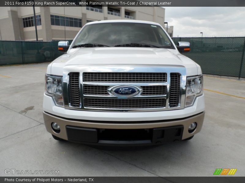 White Platinum Metallic Tri-Coat / Chaparral Leather 2011 Ford F150 King Ranch SuperCrew