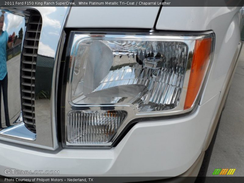 White Platinum Metallic Tri-Coat / Chaparral Leather 2011 Ford F150 King Ranch SuperCrew