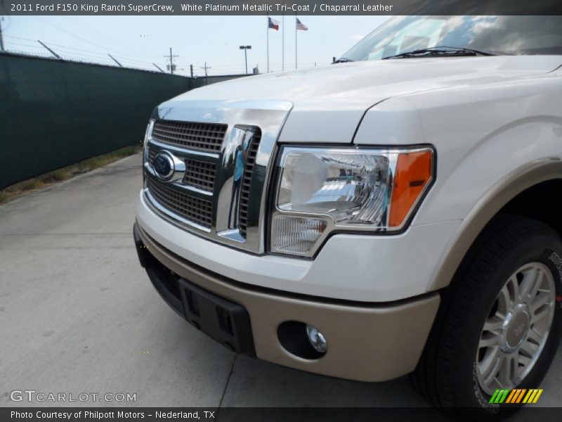 White Platinum Metallic Tri-Coat / Chaparral Leather 2011 Ford F150 King Ranch SuperCrew