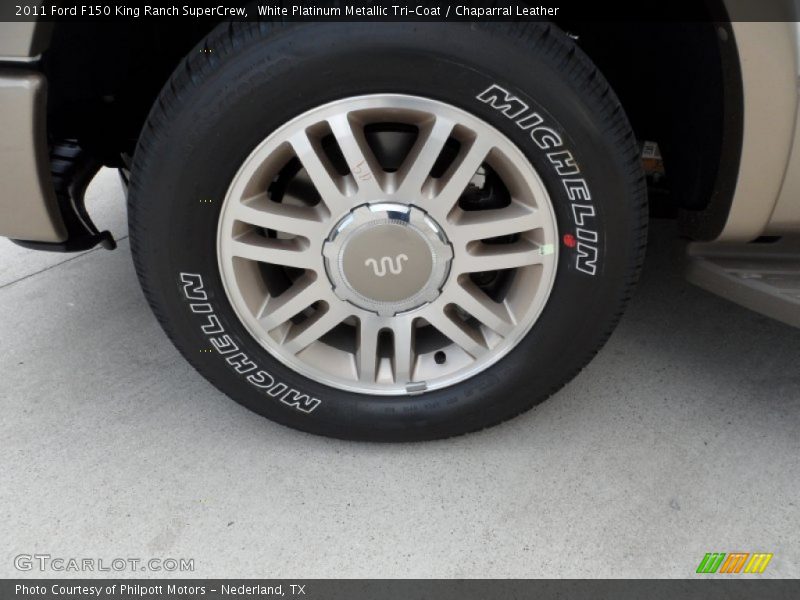 White Platinum Metallic Tri-Coat / Chaparral Leather 2011 Ford F150 King Ranch SuperCrew