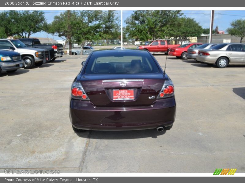 Sizzling Crimson Red Mica / Dark Charcoal Gray 2008 Scion tC