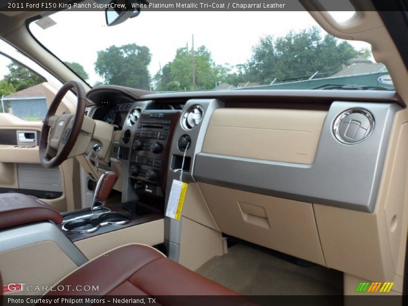 White Platinum Metallic Tri-Coat / Chaparral Leather 2011 Ford F150 King Ranch SuperCrew