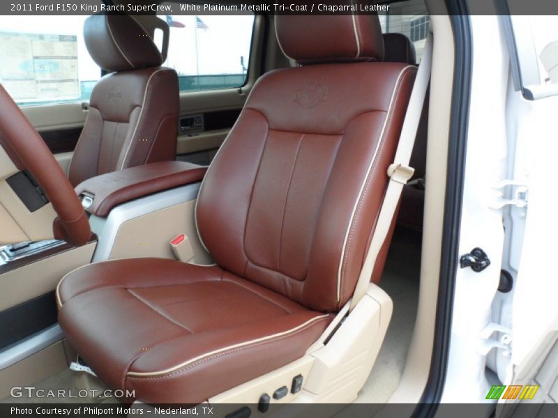 White Platinum Metallic Tri-Coat / Chaparral Leather 2011 Ford F150 King Ranch SuperCrew