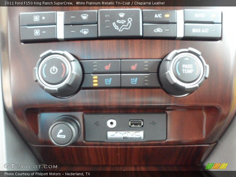 White Platinum Metallic Tri-Coat / Chaparral Leather 2011 Ford F150 King Ranch SuperCrew