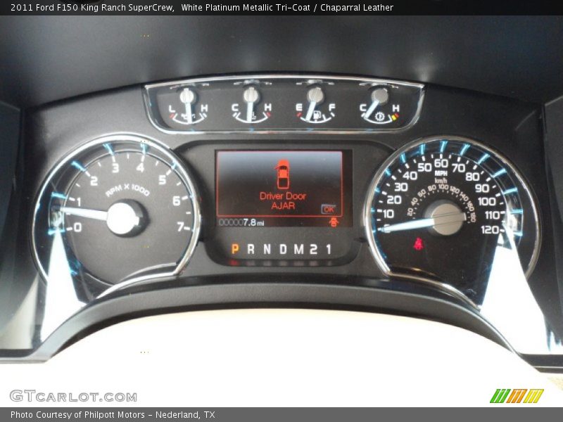White Platinum Metallic Tri-Coat / Chaparral Leather 2011 Ford F150 King Ranch SuperCrew