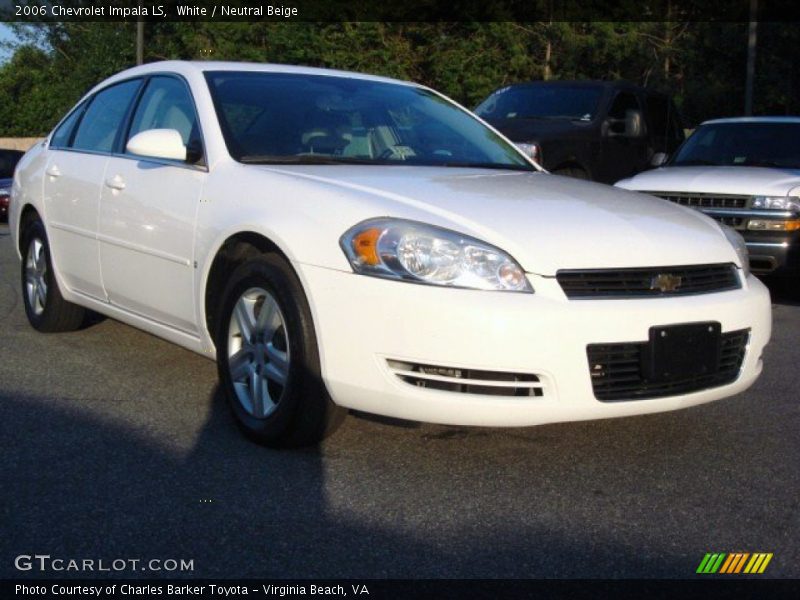 White / Neutral Beige 2006 Chevrolet Impala LS