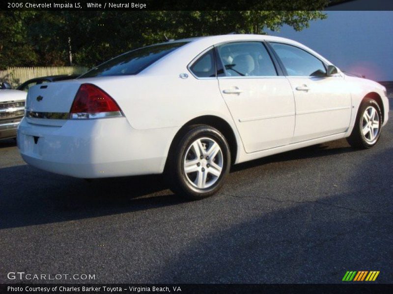 White / Neutral Beige 2006 Chevrolet Impala LS