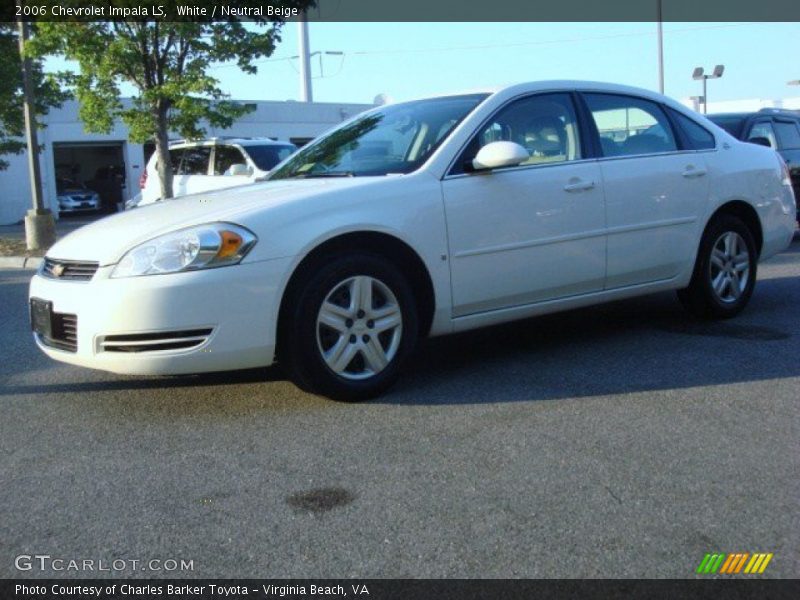 White / Neutral Beige 2006 Chevrolet Impala LS