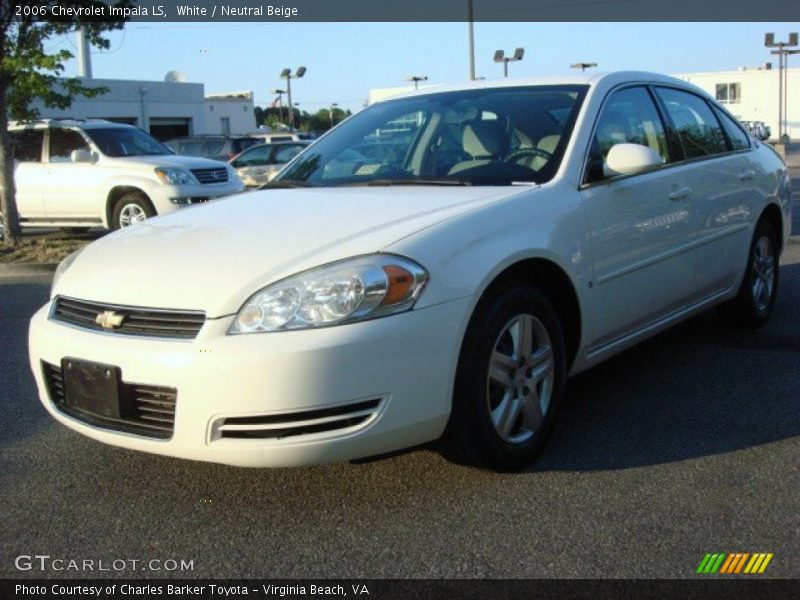 White / Neutral Beige 2006 Chevrolet Impala LS