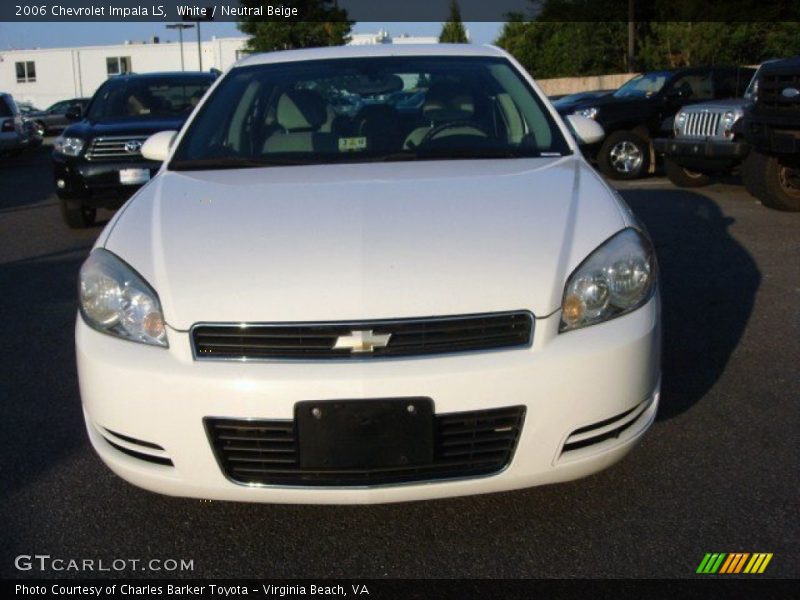 White / Neutral Beige 2006 Chevrolet Impala LS