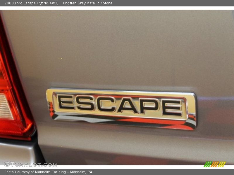 Tungsten Grey Metallic / Stone 2008 Ford Escape Hybrid 4WD