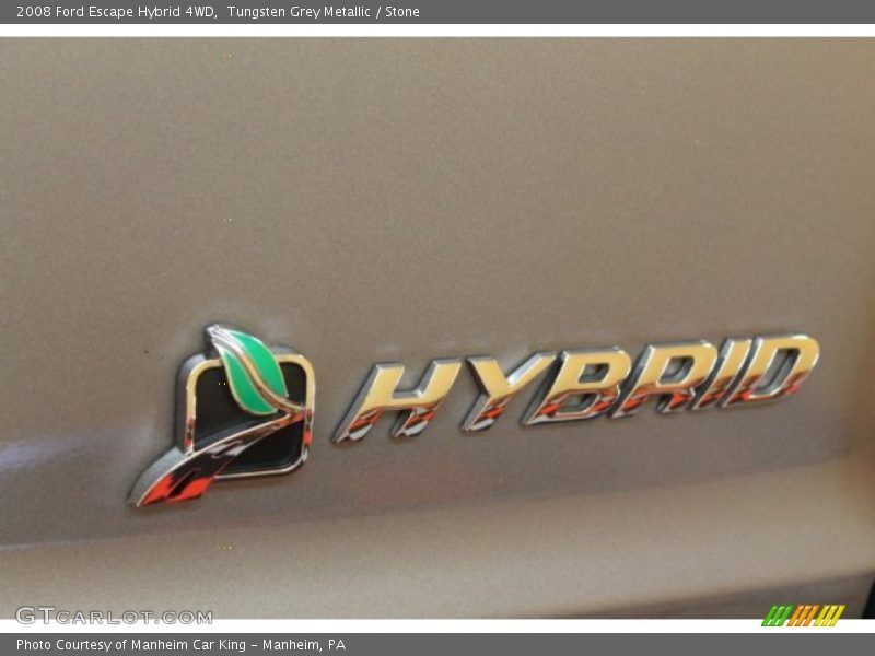 Tungsten Grey Metallic / Stone 2008 Ford Escape Hybrid 4WD