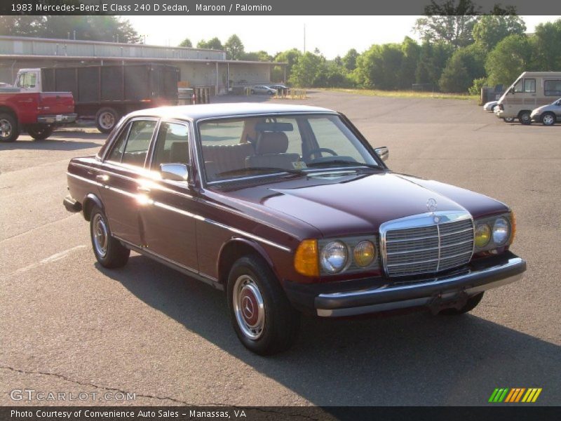 Maroon / Palomino 1983 Mercedes-Benz E Class 240 D Sedan