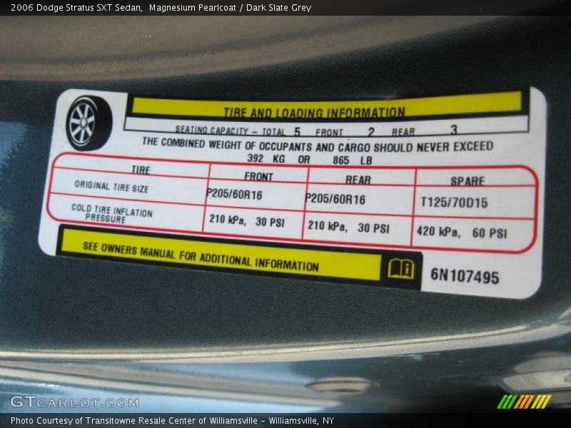 Magnesium Pearlcoat / Dark Slate Grey 2006 Dodge Stratus SXT Sedan