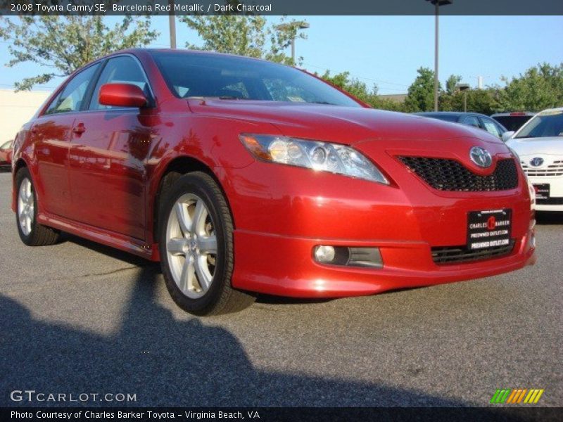 Barcelona Red Metallic / Dark Charcoal 2008 Toyota Camry SE