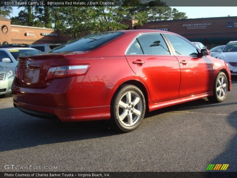 Barcelona Red Metallic / Dark Charcoal 2008 Toyota Camry SE