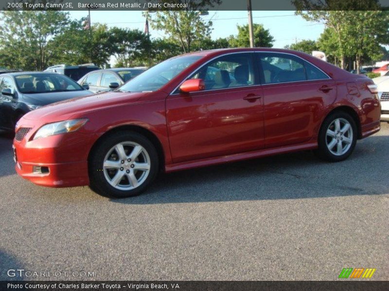 Barcelona Red Metallic / Dark Charcoal 2008 Toyota Camry SE