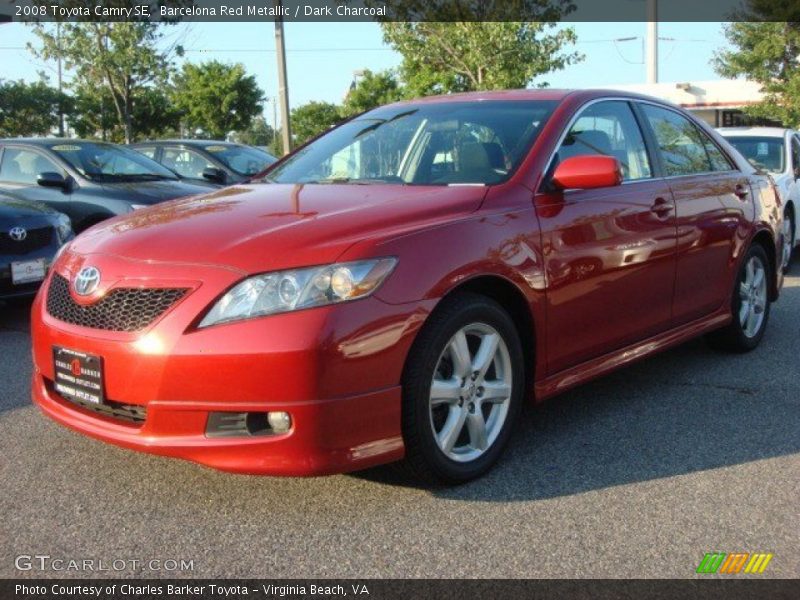 Barcelona Red Metallic / Dark Charcoal 2008 Toyota Camry SE