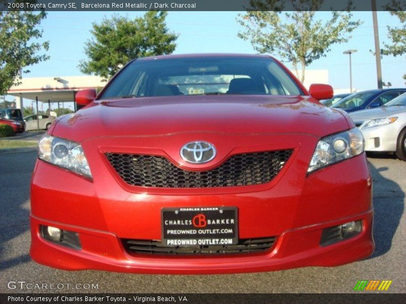 Barcelona Red Metallic / Dark Charcoal 2008 Toyota Camry SE