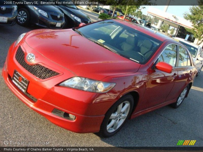 Barcelona Red Metallic / Dark Charcoal 2008 Toyota Camry SE