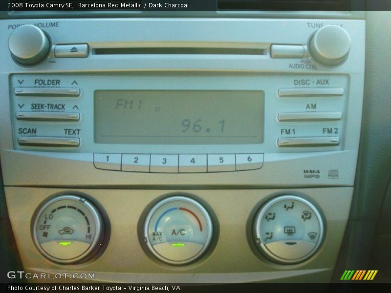 Barcelona Red Metallic / Dark Charcoal 2008 Toyota Camry SE