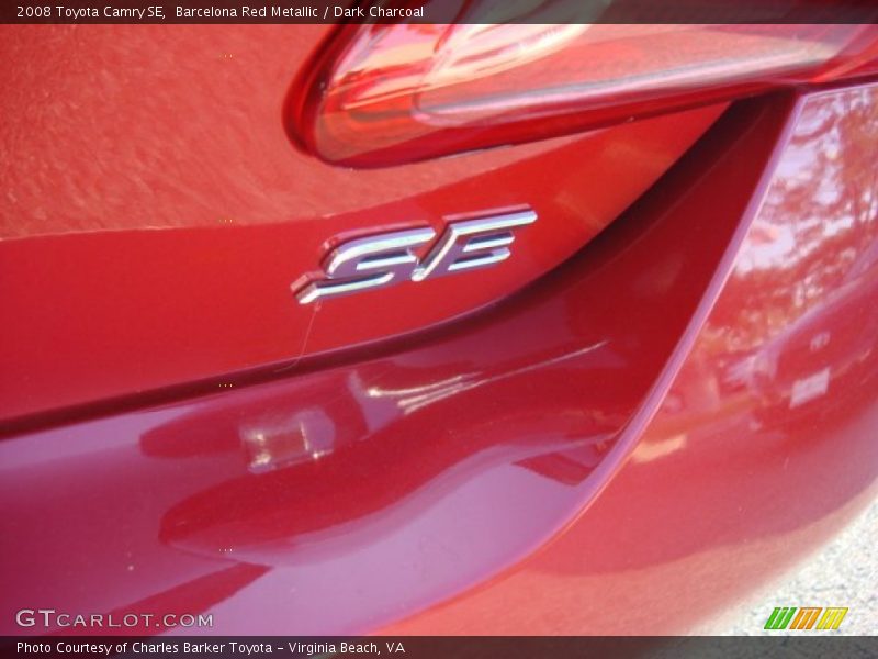 Barcelona Red Metallic / Dark Charcoal 2008 Toyota Camry SE