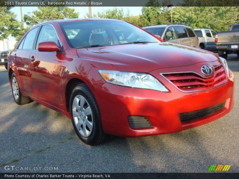 Barcelona Red Metallic / Bisque 2011 Toyota Camry LE