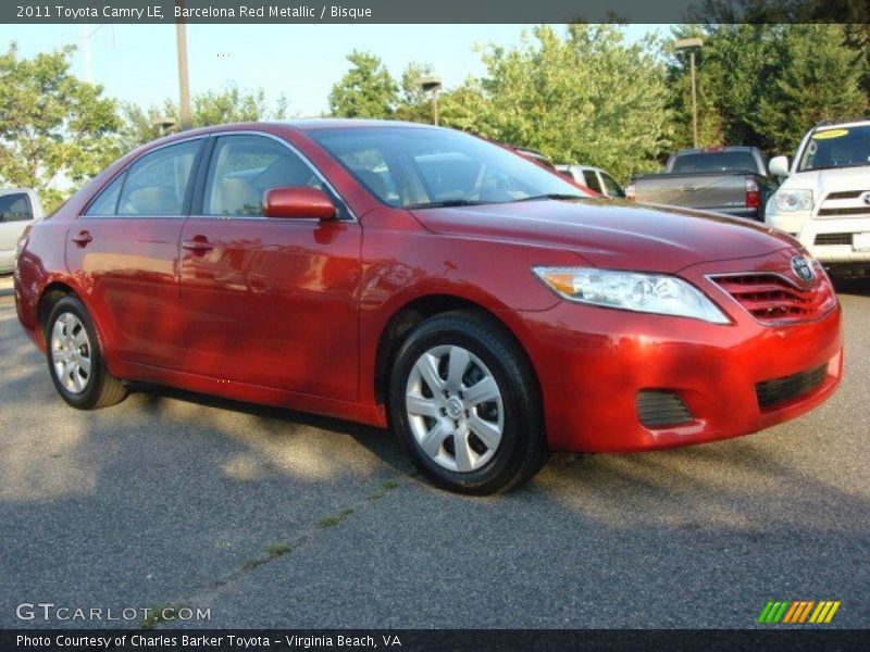 Barcelona Red Metallic / Bisque 2011 Toyota Camry LE