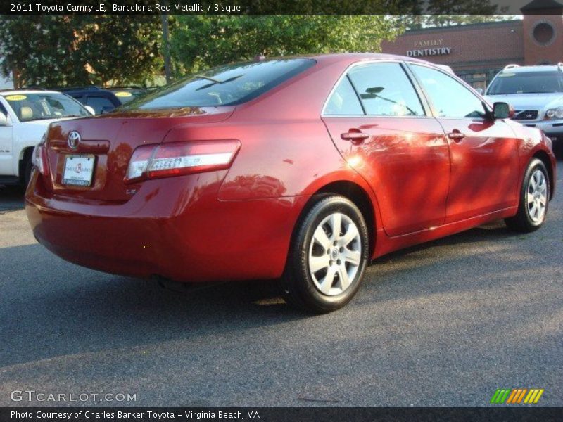 Barcelona Red Metallic / Bisque 2011 Toyota Camry LE
