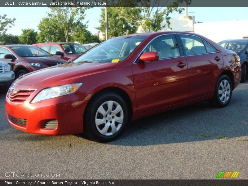 Barcelona Red Metallic / Bisque 2011 Toyota Camry LE