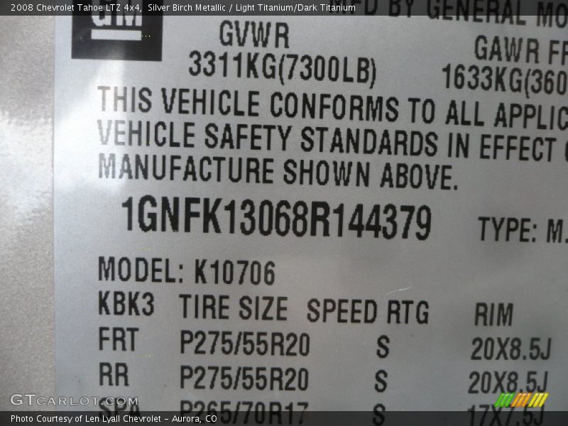 Silver Birch Metallic / Light Titanium/Dark Titanium 2008 Chevrolet Tahoe LTZ 4x4