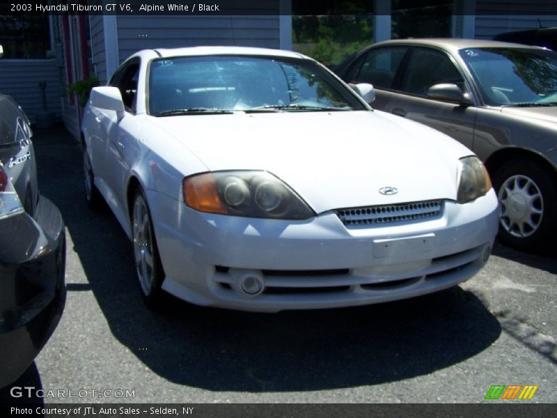 Alpine White / Black 2003 Hyundai Tiburon GT V6
