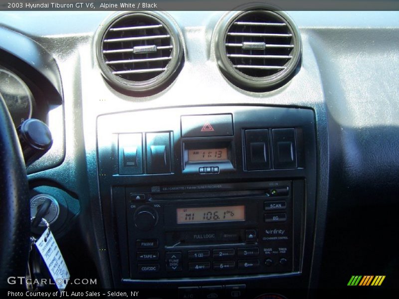 Alpine White / Black 2003 Hyundai Tiburon GT V6