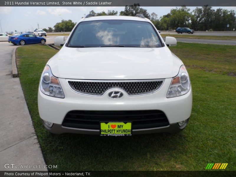 Stone White / Saddle Leather 2011 Hyundai Veracruz Limited