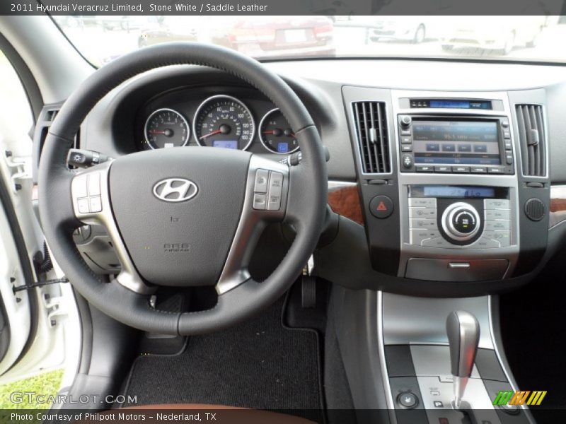 Stone White / Saddle Leather 2011 Hyundai Veracruz Limited