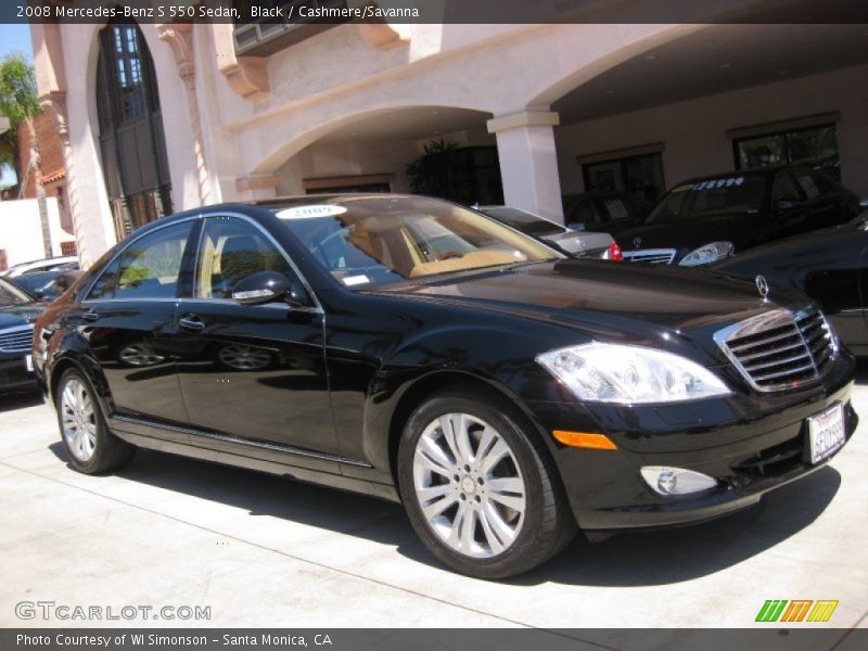 Black / Cashmere/Savanna 2008 Mercedes-Benz S 550 Sedan
