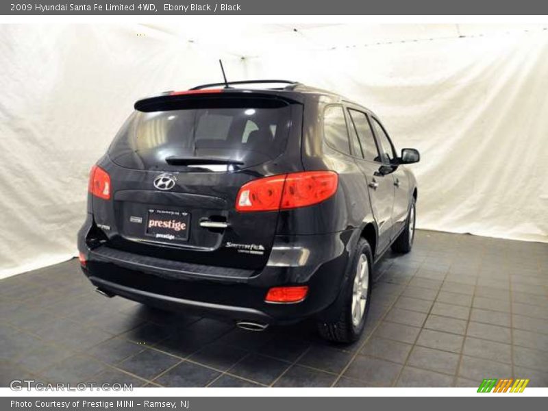 Ebony Black / Black 2009 Hyundai Santa Fe Limited 4WD