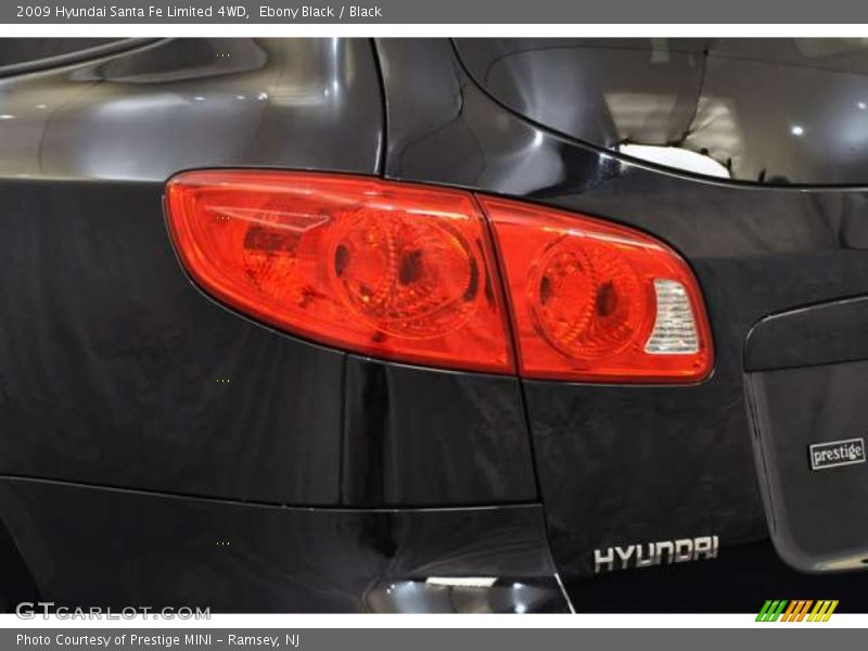 Ebony Black / Black 2009 Hyundai Santa Fe Limited 4WD