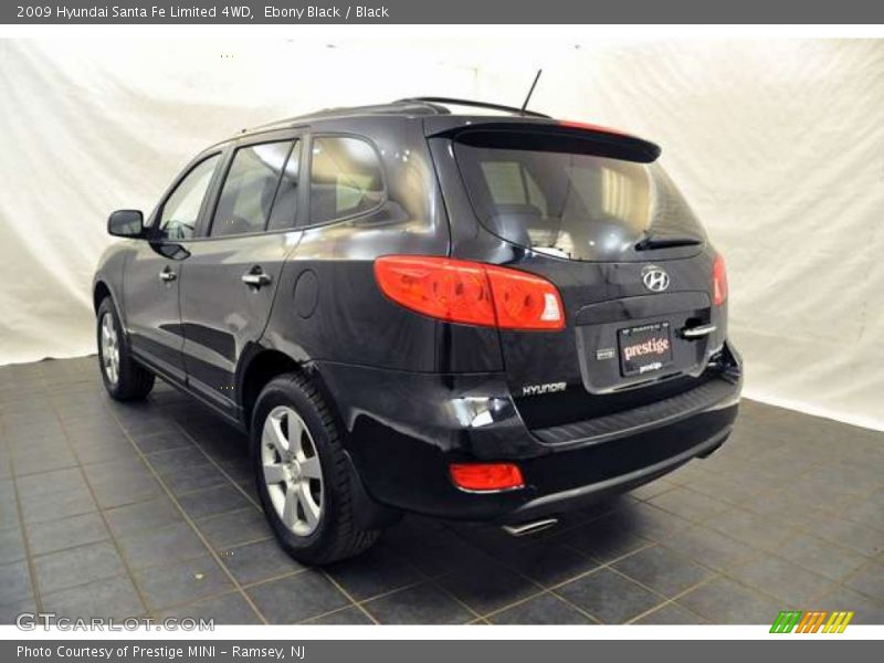 Ebony Black / Black 2009 Hyundai Santa Fe Limited 4WD